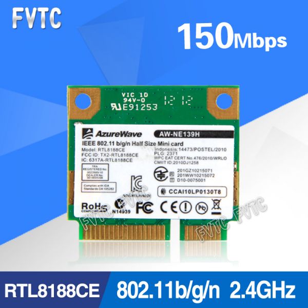 Realtek RTL8188CE 8188CE wlan sem fio wi fi para Acer Asus Toshiba