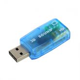 Placa De Som Usb 3D Sound 5.1 Vitual + Plug Play + Áudio Pc